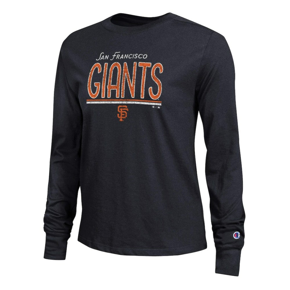 San Francisco Giants Champion Women's Long Sleeve T-Shirt - Black T-shirts