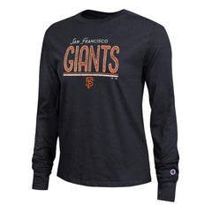 San Francisco Giants Champion Women's Long Sleeve T-Shirt - Black T-shirts