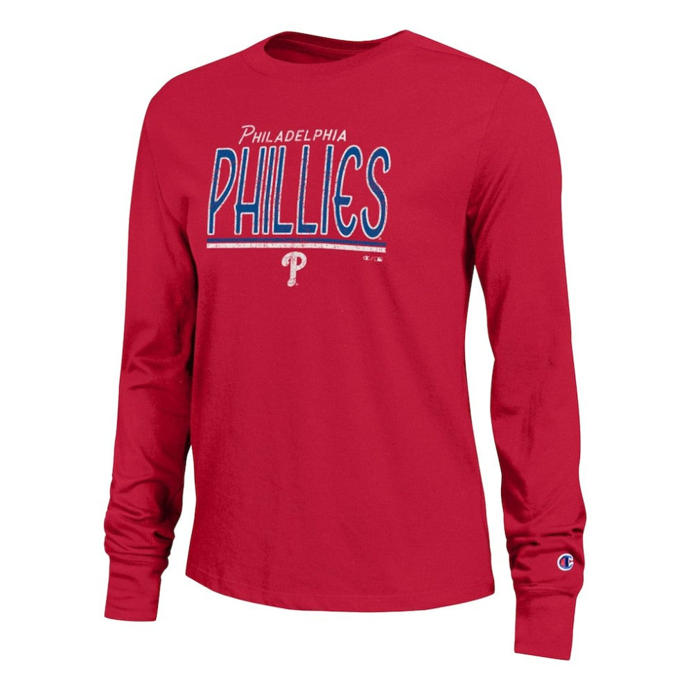 Philadelphia Phillies Champion Women's Long Sleeve T-Shirt - Red T-shirts
