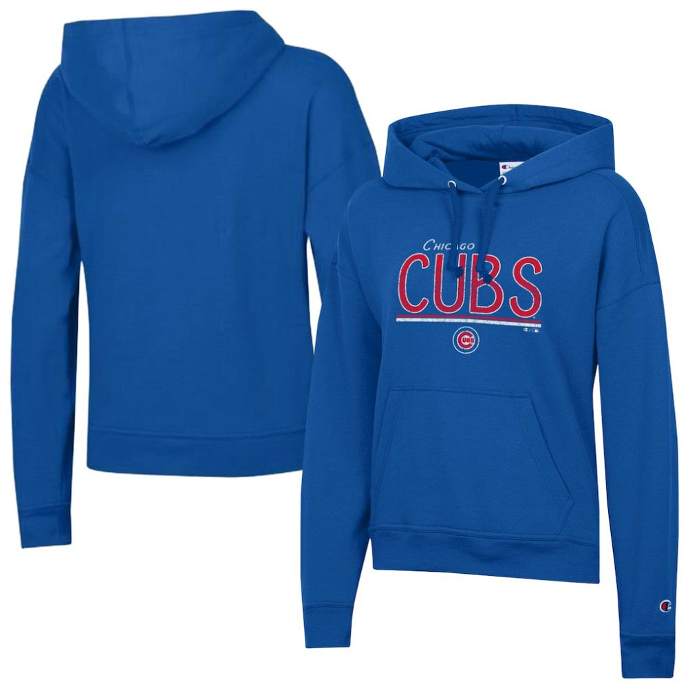 Chicago Cubs Champion Women's Vintage Powerblend Hoodie - Royal Hoodies