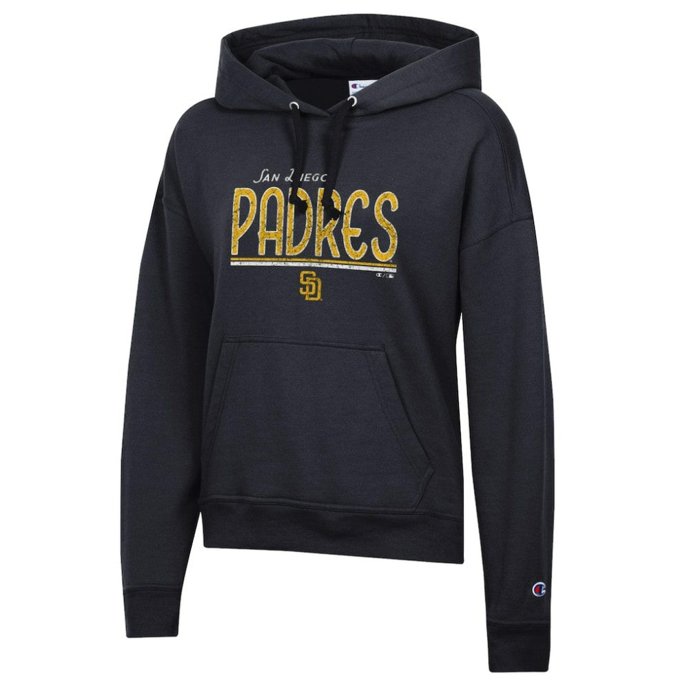 San Diego Padres Champion Women's Vintage Powerblend Hoodie - Black Hoodies