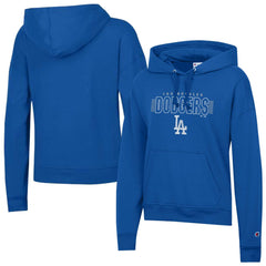 Los Angeles Dodgers Champion Women's Distressed Powerblend Hoodie - Royal Hoodies