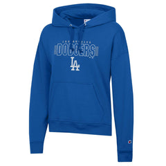 Los Angeles Dodgers Champion Women's Distressed Powerblend Hoodie - Royal Hoodies