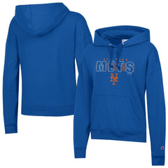 New York Mets Champion Women's Distressed Powerblend Hoodie - Royal Hoodies