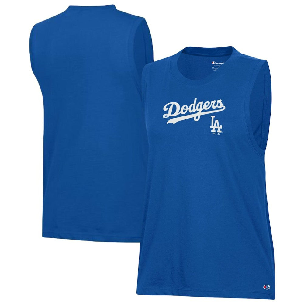 Los Angeles Dodgers Champion Women's Muscle Tank Top - Royal Tanks