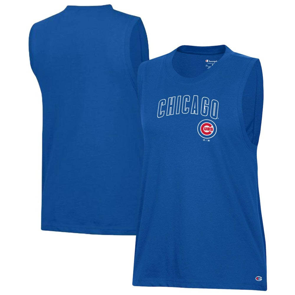 Chicago Cubs Champion Women's Muscle Tank Top - Royal Tanks