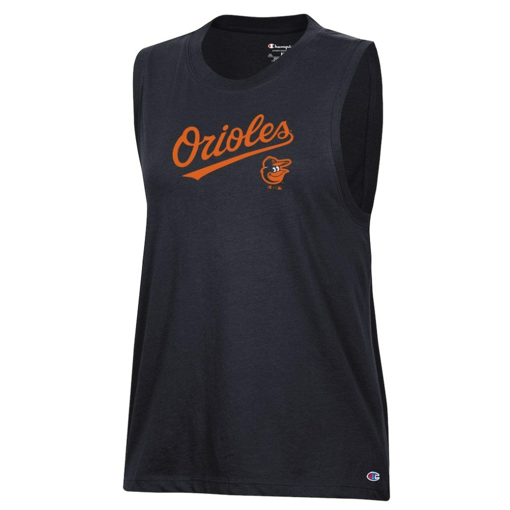 Baltimore Orioles Champion Women's Muscle Tank Top - Black Tanks
