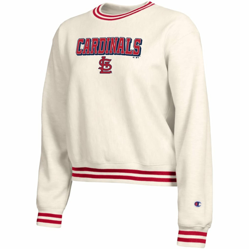 St. Louis Cardinals Champion Women's Reverse Weave Sweatshirt - Cream Sweatshirts