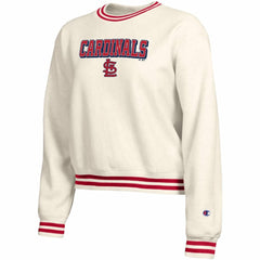 St. Louis Cardinals Champion Women's Reverse Weave Sweatshirt - Cream Sweatshirts