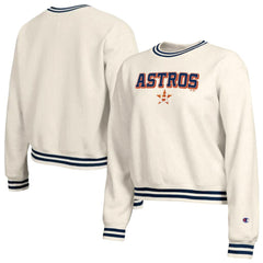Houston Astros Champion Women's Reverse Weave Sweatshirt - Cream Sweatshirts