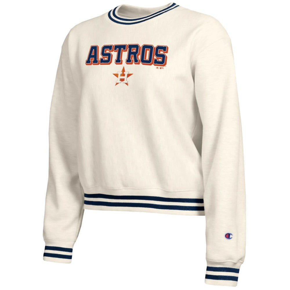Houston Astros Champion Women's Reverse Weave Sweatshirt - Cream Sweatshirts