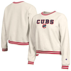 Chicago Cubs Champion Women's Reverse Weave Sweatshirt - Cream Sweatshirts
