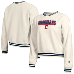 Cleveland Guardians Champion Women's Reverse Weave Sweatshirt - Cream Sweatshirts