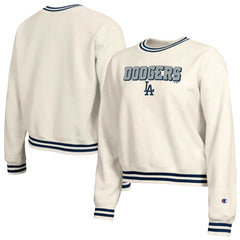 Los Angeles Dodgers Champion Women's Reverse Weave Sweatshirt - Cream Sweatshirts
