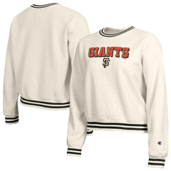 San Francisco Giants Champion Women's Reverse Weave Sweatshirt - Cream Sweatshirts