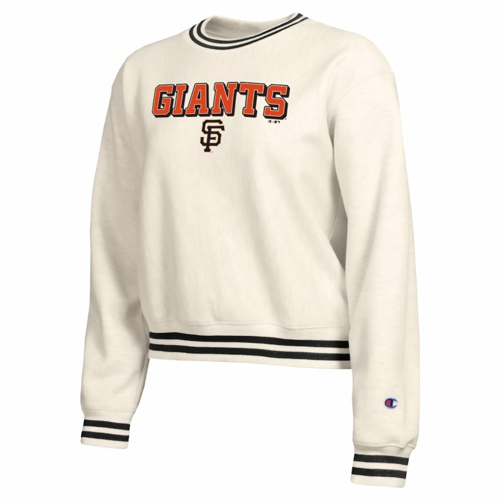 San Francisco Giants Champion Women's Reverse Weave Sweatshirt - Cream Sweatshirts