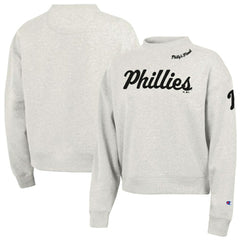 Philadelphia Phillies Champion Women's Triumph Tri-Blend Sweatshirt - Stone Sweatshirts