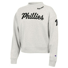 Philadelphia Phillies Champion Women's Triumph Tri-Blend Sweatshirt - Stone Sweatshirts