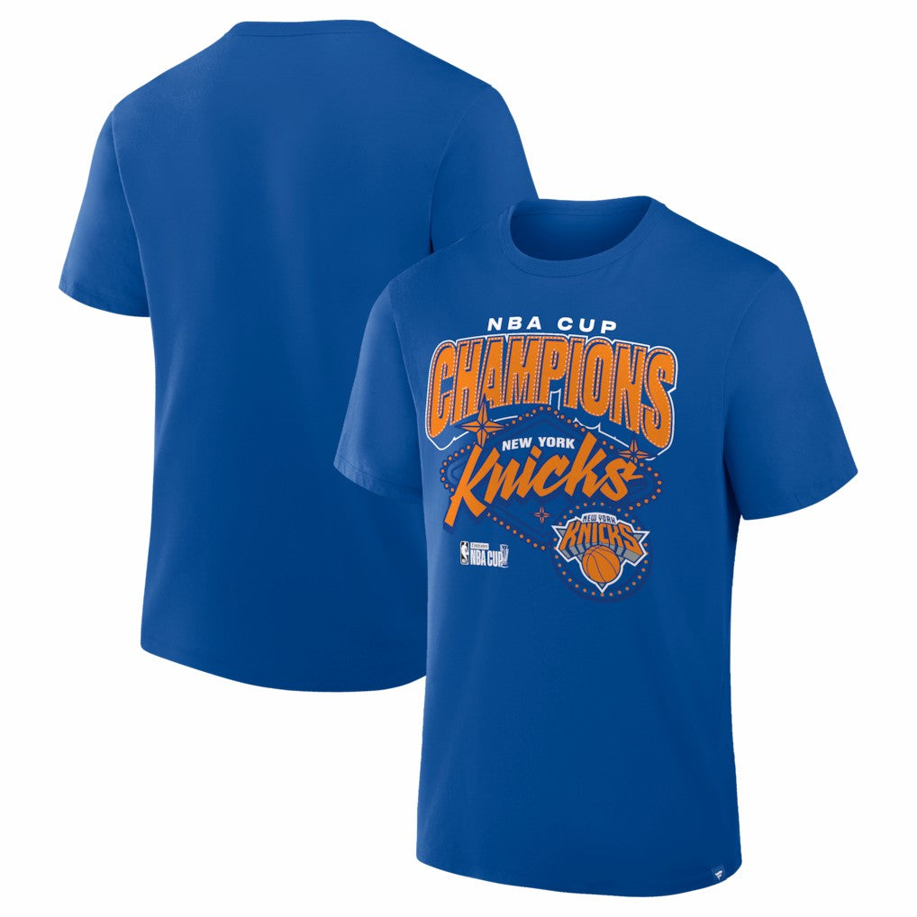 New York Knicks 2025 NBA Cup Champions Legacy T-Shirt Blue