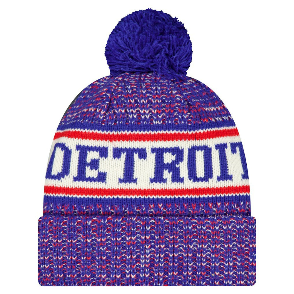 Detroit Pistons Team Cuffed Knit Hat with Pom Blue