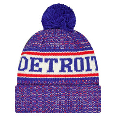 Detroit Pistons Team Cuffed Knit Hat with Pom Blue