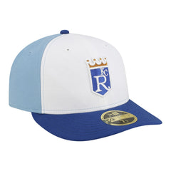 Kansas City Royals New Era Authentic Collection On-Field Low Profile 59FIFTY Fitted Hat - White/Blue Hats