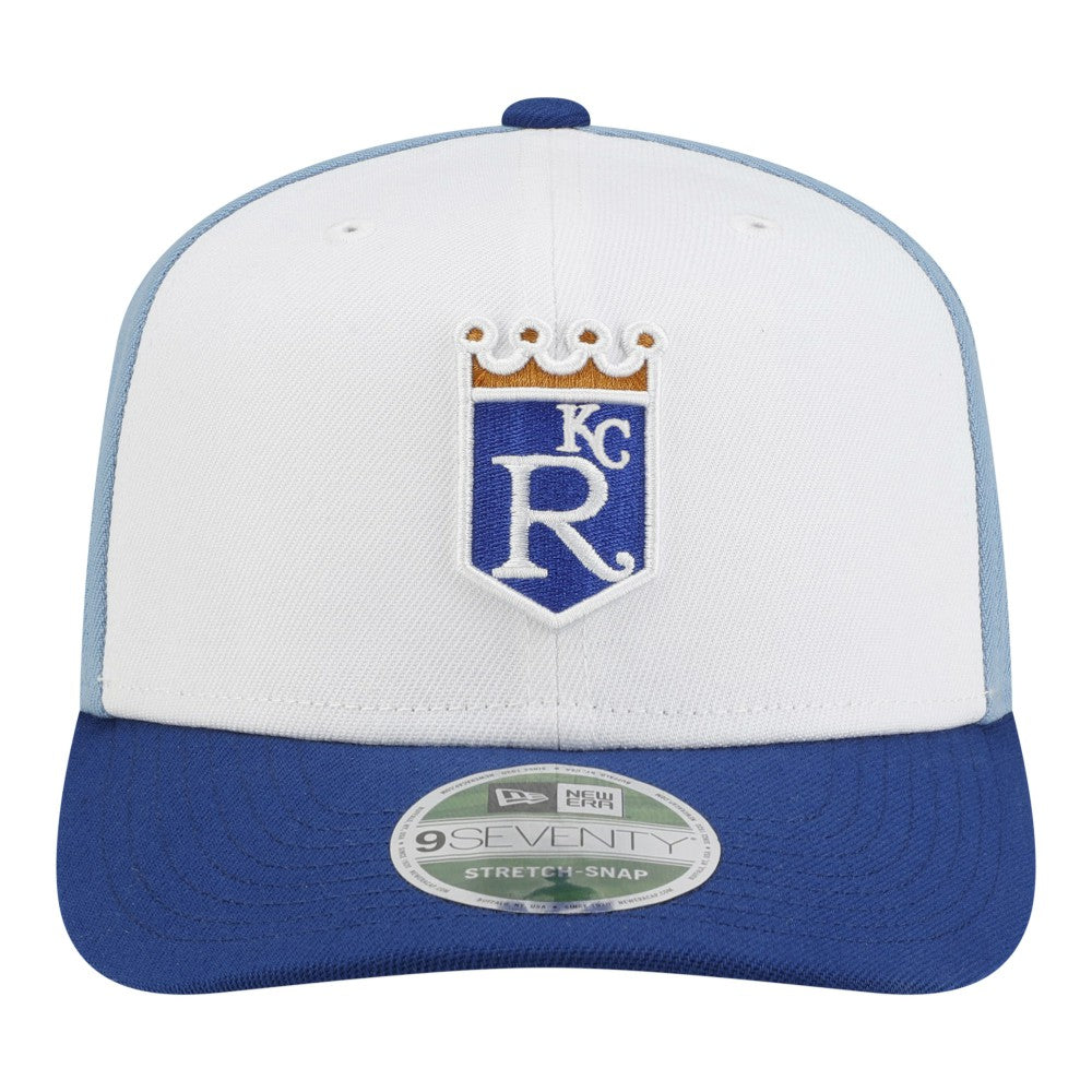 Kansas City Royals New Era Player Replica 9SEVENTY Adjustable Hat - White/Light Blue Hats