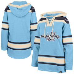 NHL Washington Capitals '47 Women's Superior Lacer Pullover Hoodie - Light Blue