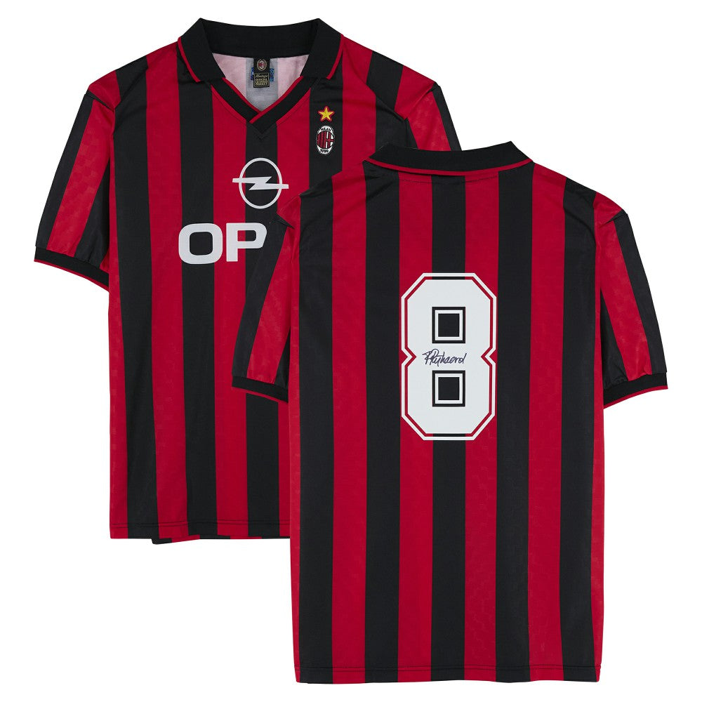 Frank Rijkaard AC Milan Autographed Red/Black Home Jersey Icons sale