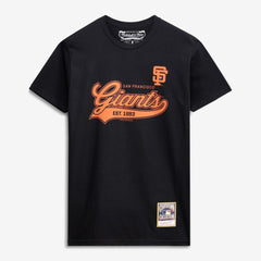 San Francisco Giants Mitchell & Ness Script Sweep Arch T-Shirt - Black T-shirts