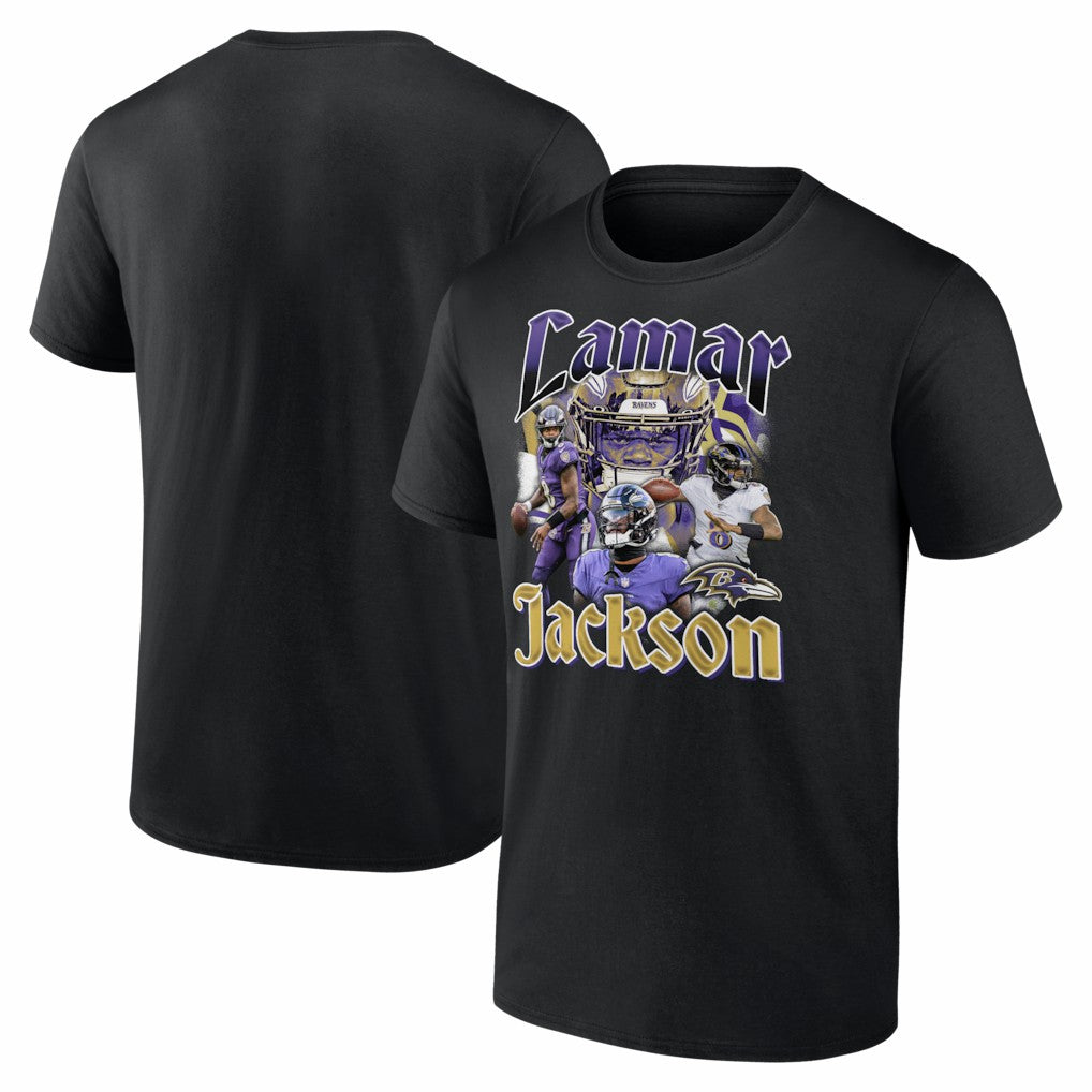 Lamar Jackson Baltimore Ravens Notorious T-Shirt Black
