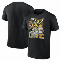 Jordan Love Green Bay Packers Notorious T-Shirt Black
