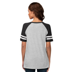 Baltimore Orioles G-III 4Her by Carl Banks Women's Goal Line Raglan V-Neck T-Shirt - Heather Gray T-shirts