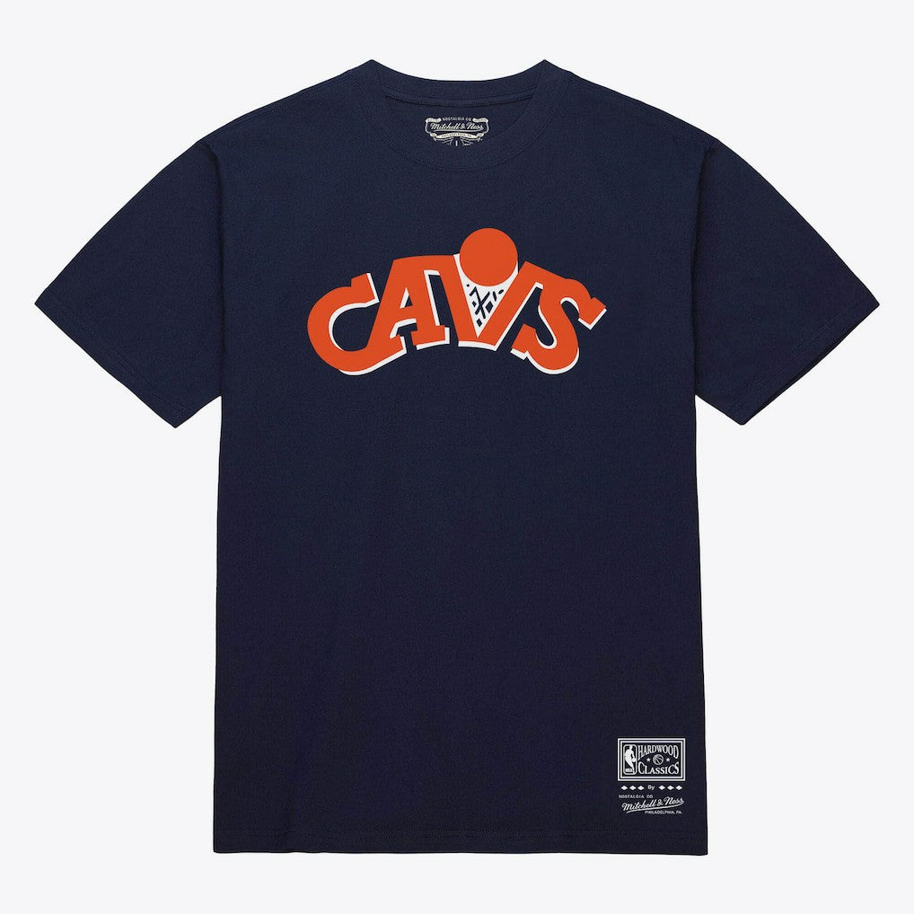 Cleveland Cavaliers Unisex Hardwood Classics Arch T-Shirt Navy