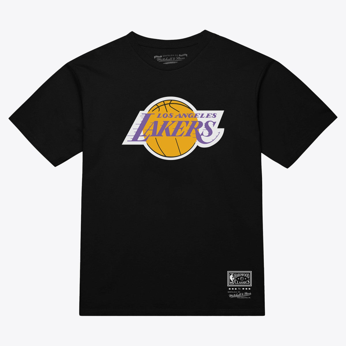 Los Angeles Lakers Unisex Hardwood Classics Arch T-Shirt Black