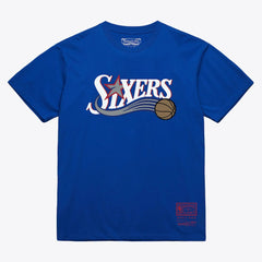 Philadelphia 76ers Unisex Hardwood Classics Arch T-Shirt Royal