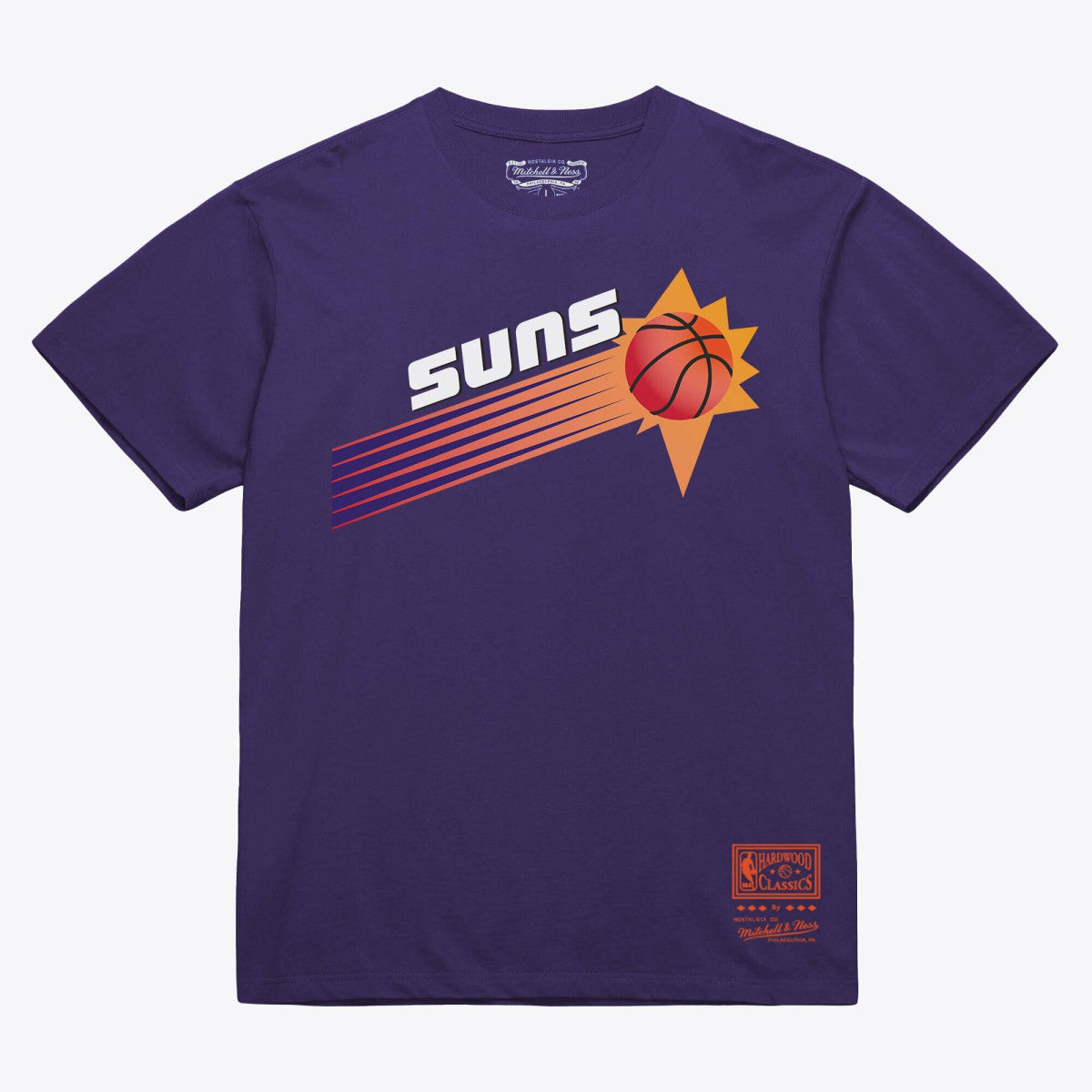 Phoenix Suns Unisex Hardwood Classics Arch T-Shirt Purple