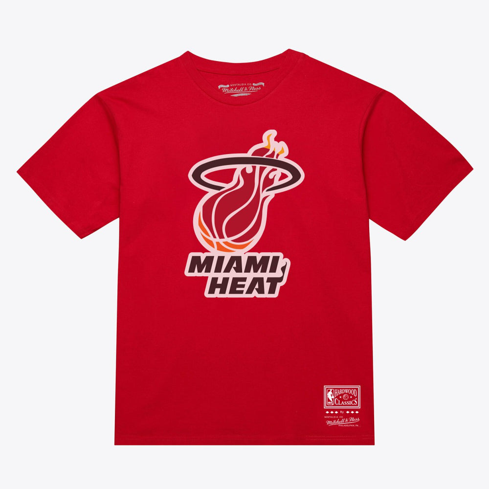 Miami Heat Unisex Hardwood Classics Arch T-Shirt Red