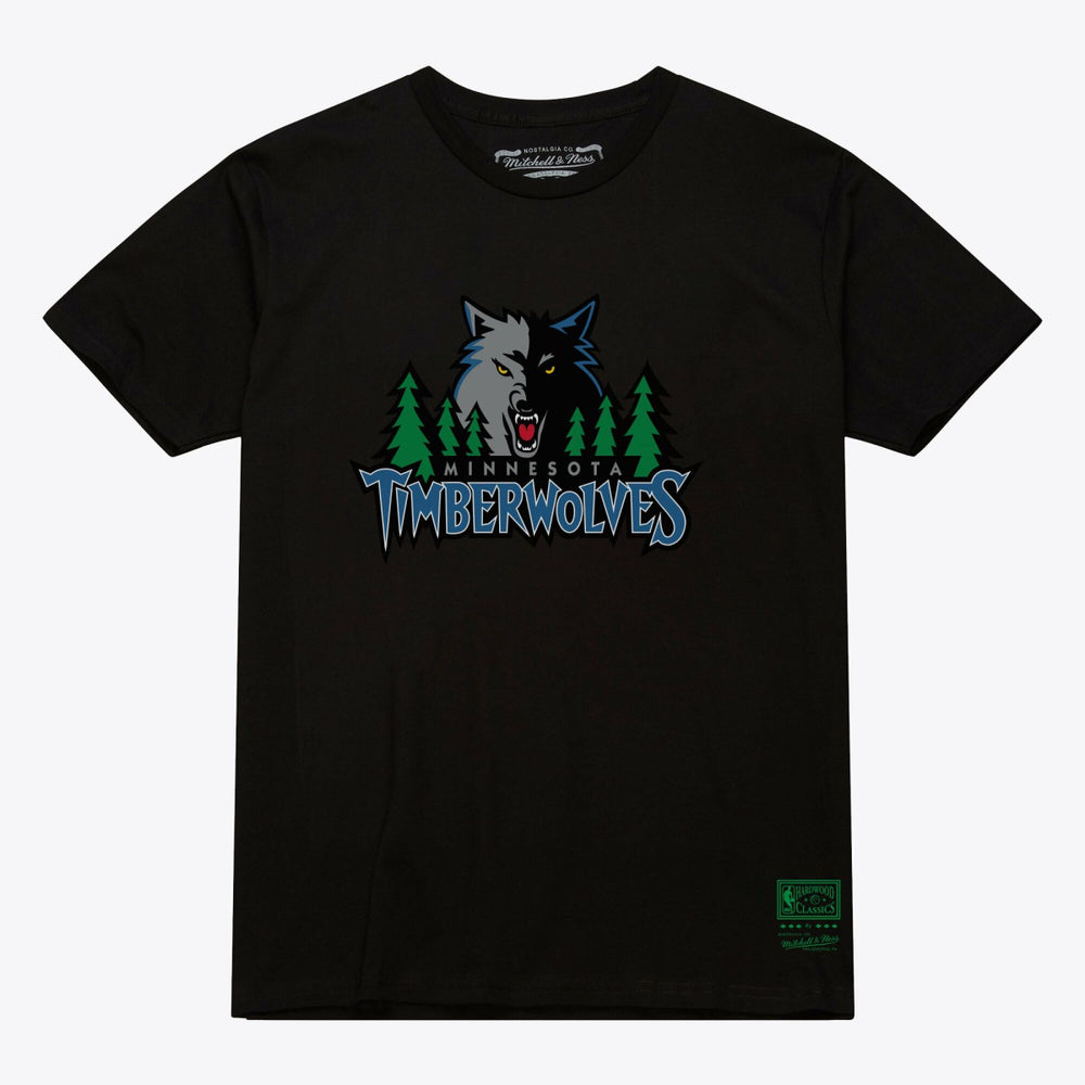 Minnesota Timberwolves Unisex Hardwood Classics Arch T-Shirt Black