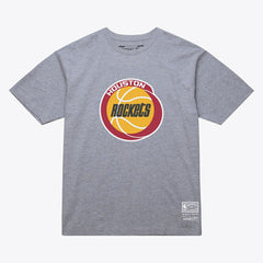 Houston Rockets Unisex Hardwood Classics Arch T-Shirt Heather Gray