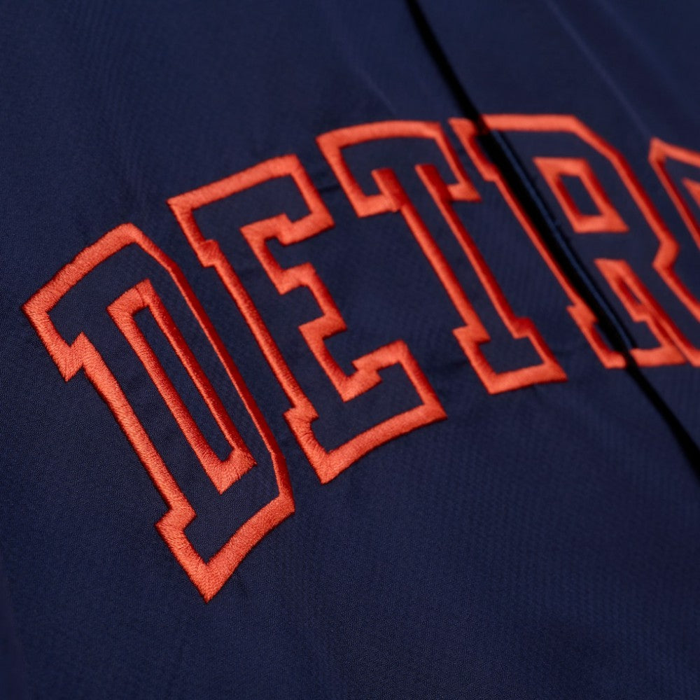 Detroit Tigers Mitchell & Ness Full-Snap Hooded Coaches Jacket - Navy Jackets
