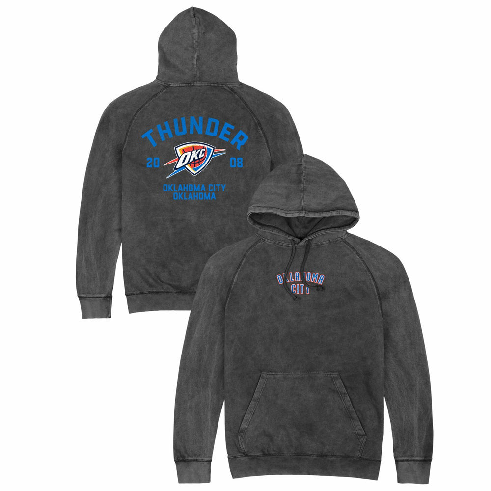 Oklahoma City Thunder Stadium Essentials Unisex Get Back Vintage Raglan Hoodie Black