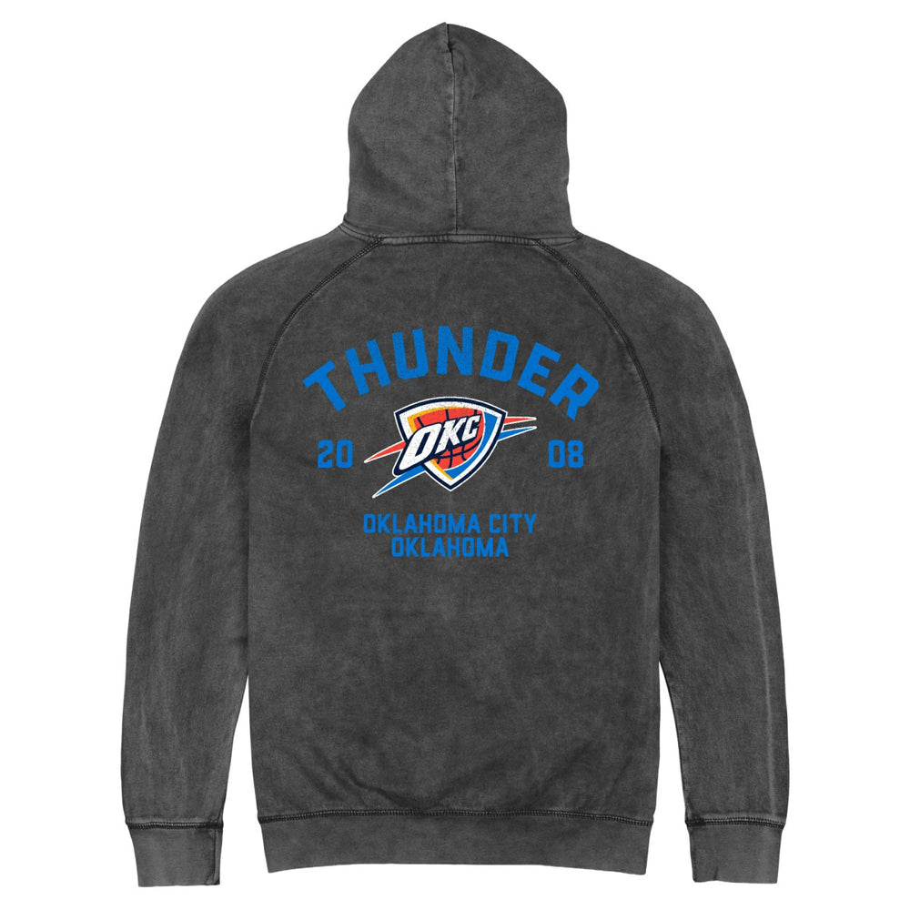 Oklahoma City Thunder Stadium Essentials Unisex Get Back Vintage Raglan Hoodie Black