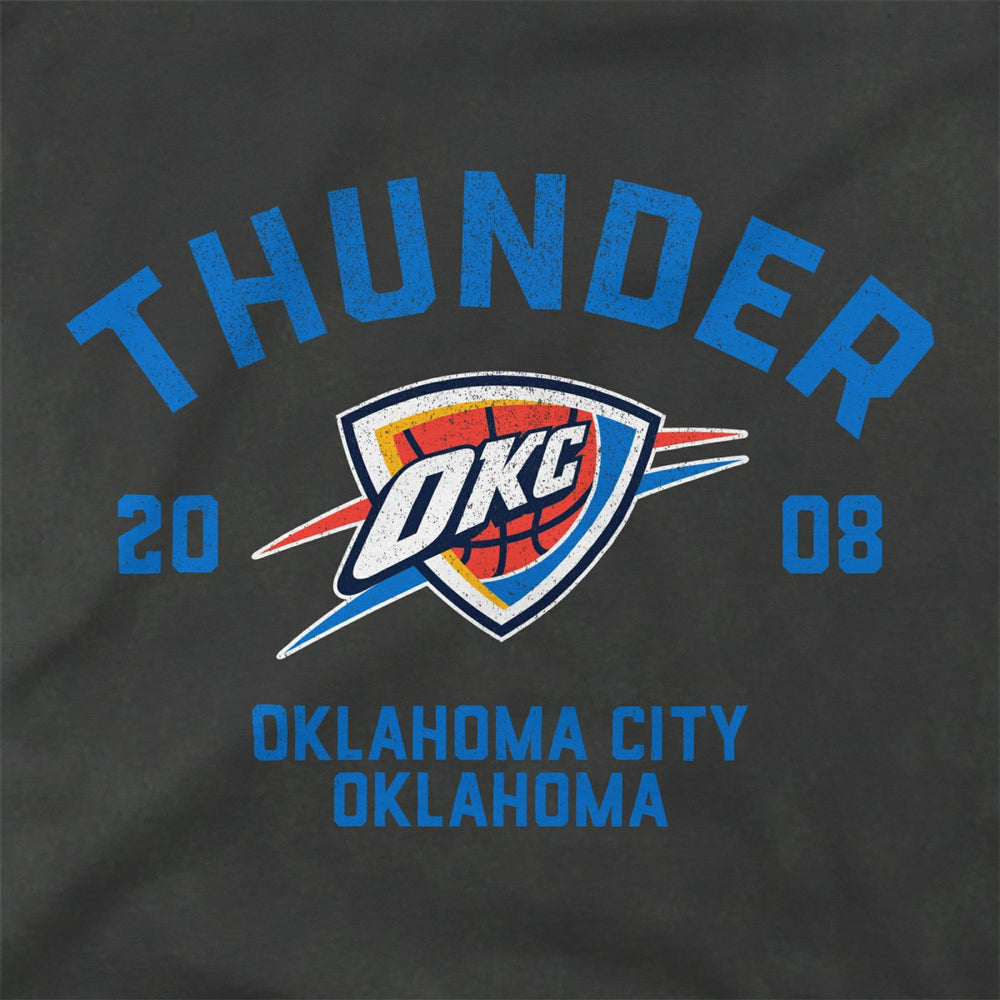 Oklahoma City Thunder Stadium Essentials Unisex Get Back Vintage Raglan Hoodie Black