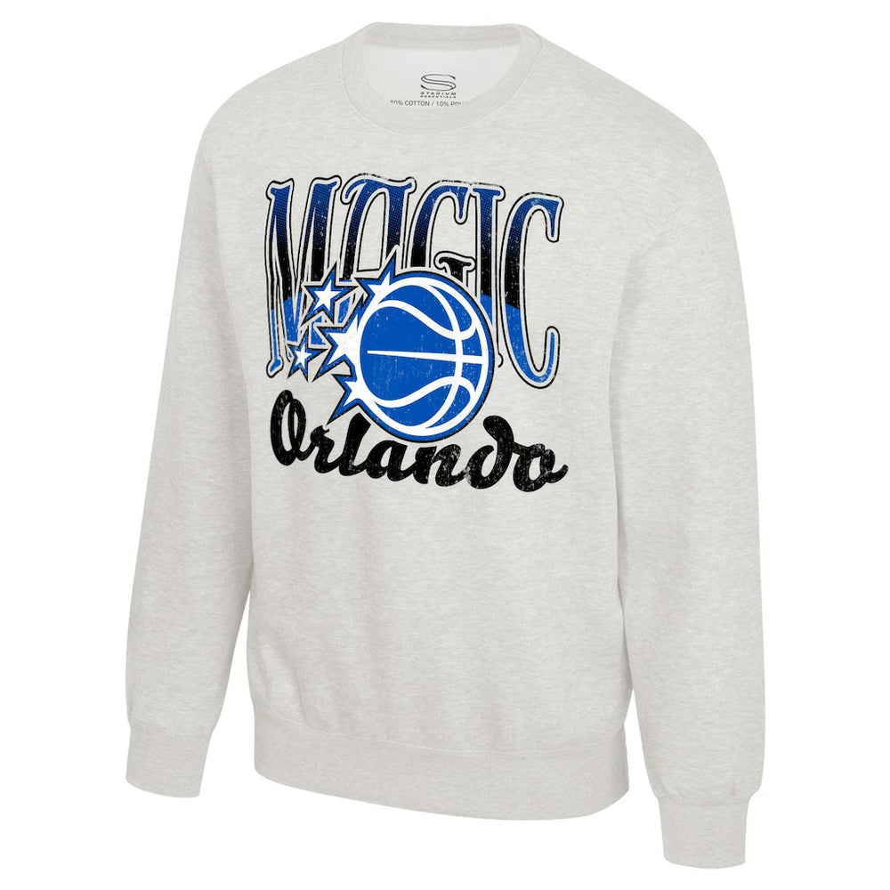 Orlando Magic Stadium Essentials Unisex Sky High Fleece Sweatshirt Oatmeal