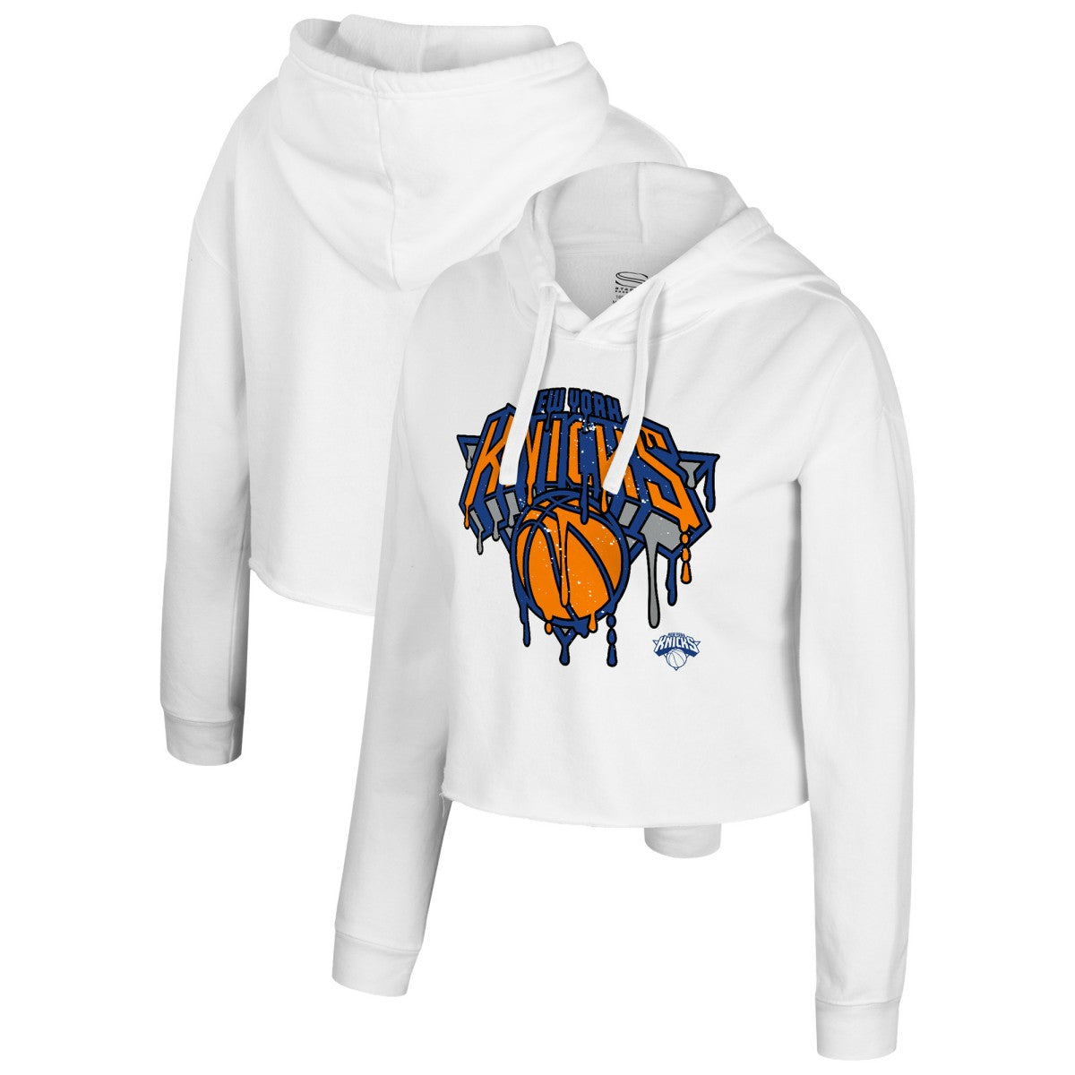 New York Knicks Stadium Essentials Women's Ice Cream Cropped Hoodie White
