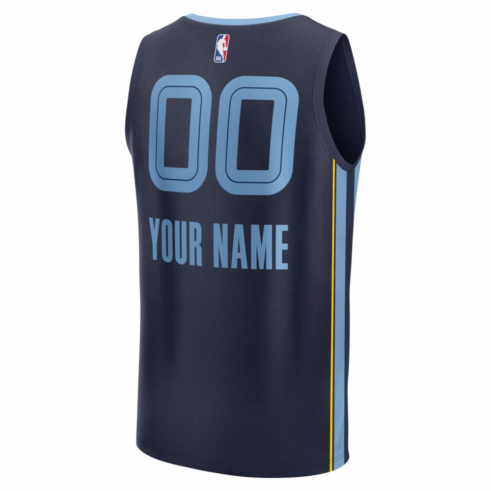 Memphis Grizzlies Youth Fastbreak Custom Jersey Icon Edition Navy
