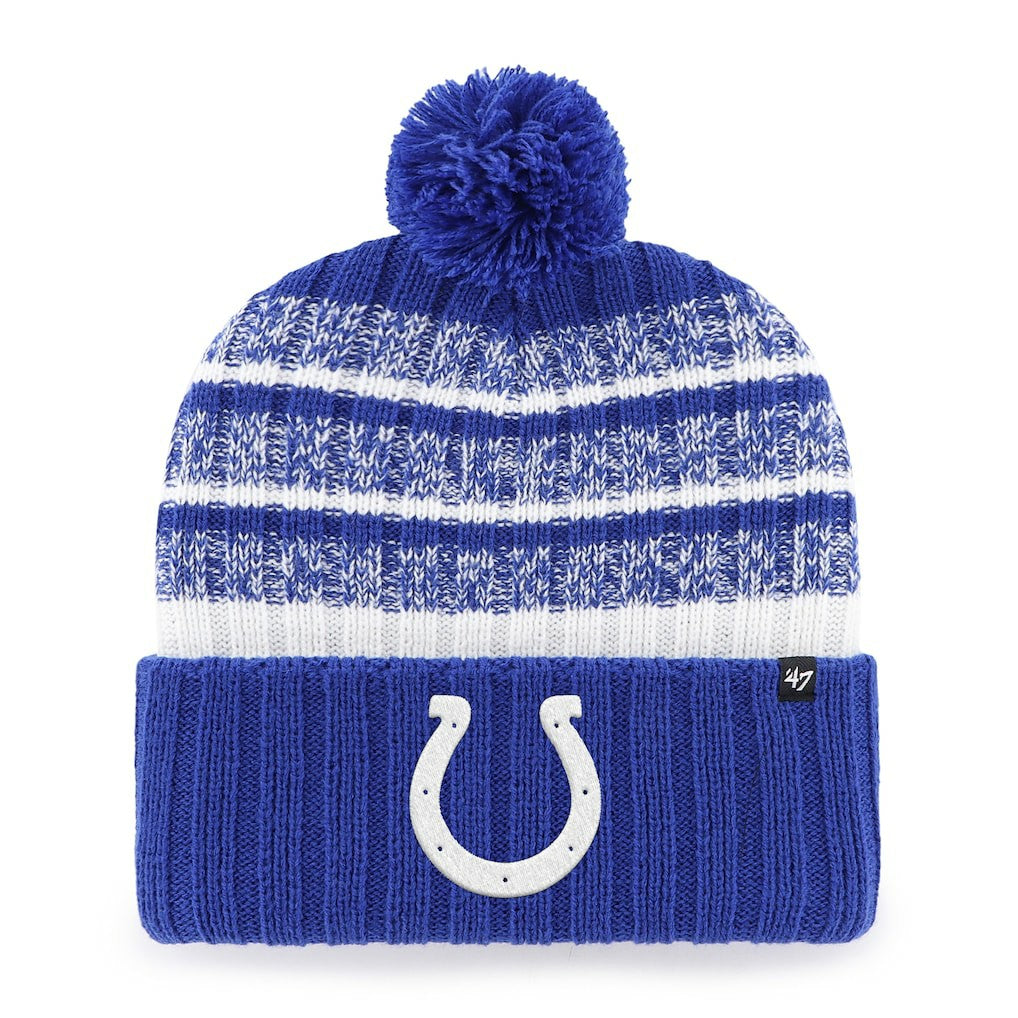 Indianapolis Colts '47 Tavern Cuffed Knit Hat with Pom Royal/White