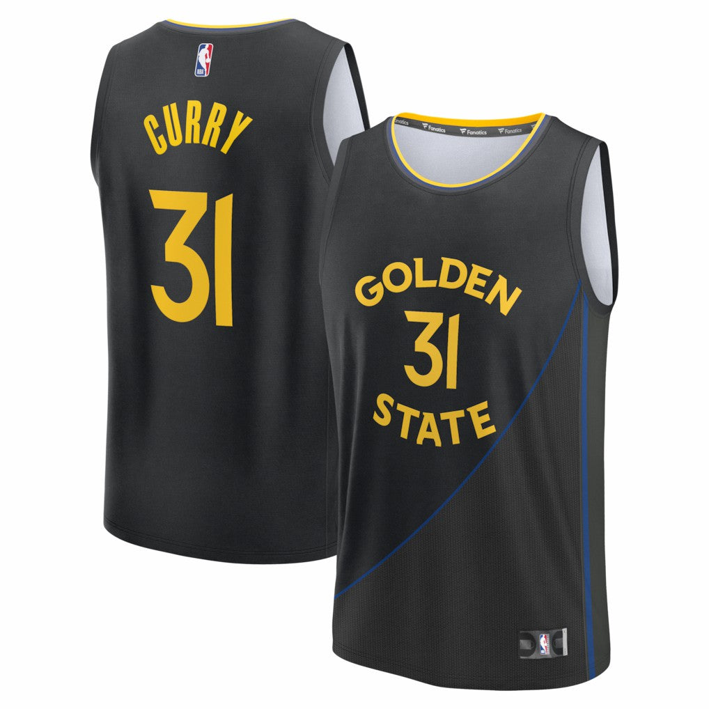 Seth Curry Golden State Warriors Fast Break Replica Player Jersey Statement Editi- Black