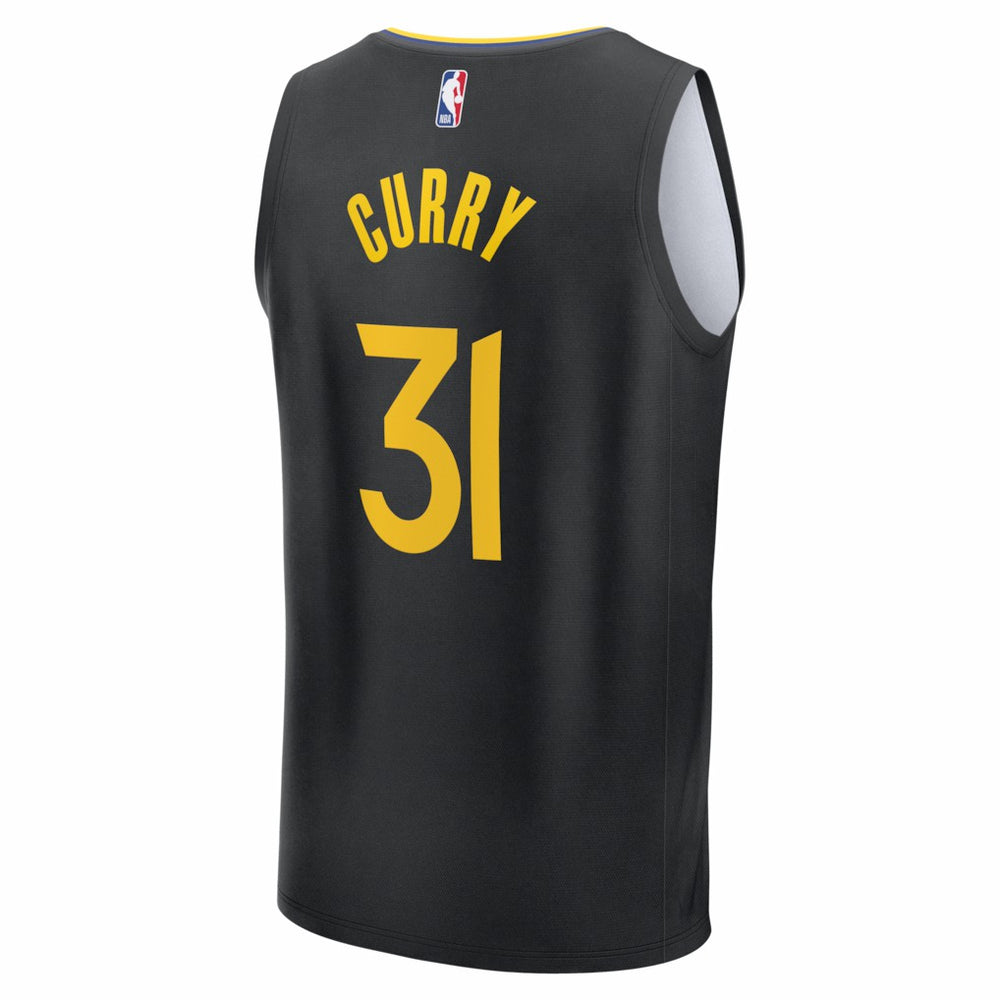 Seth Curry Golden State Warriors Fast Break Replica Player Jersey Statement Editi- Black